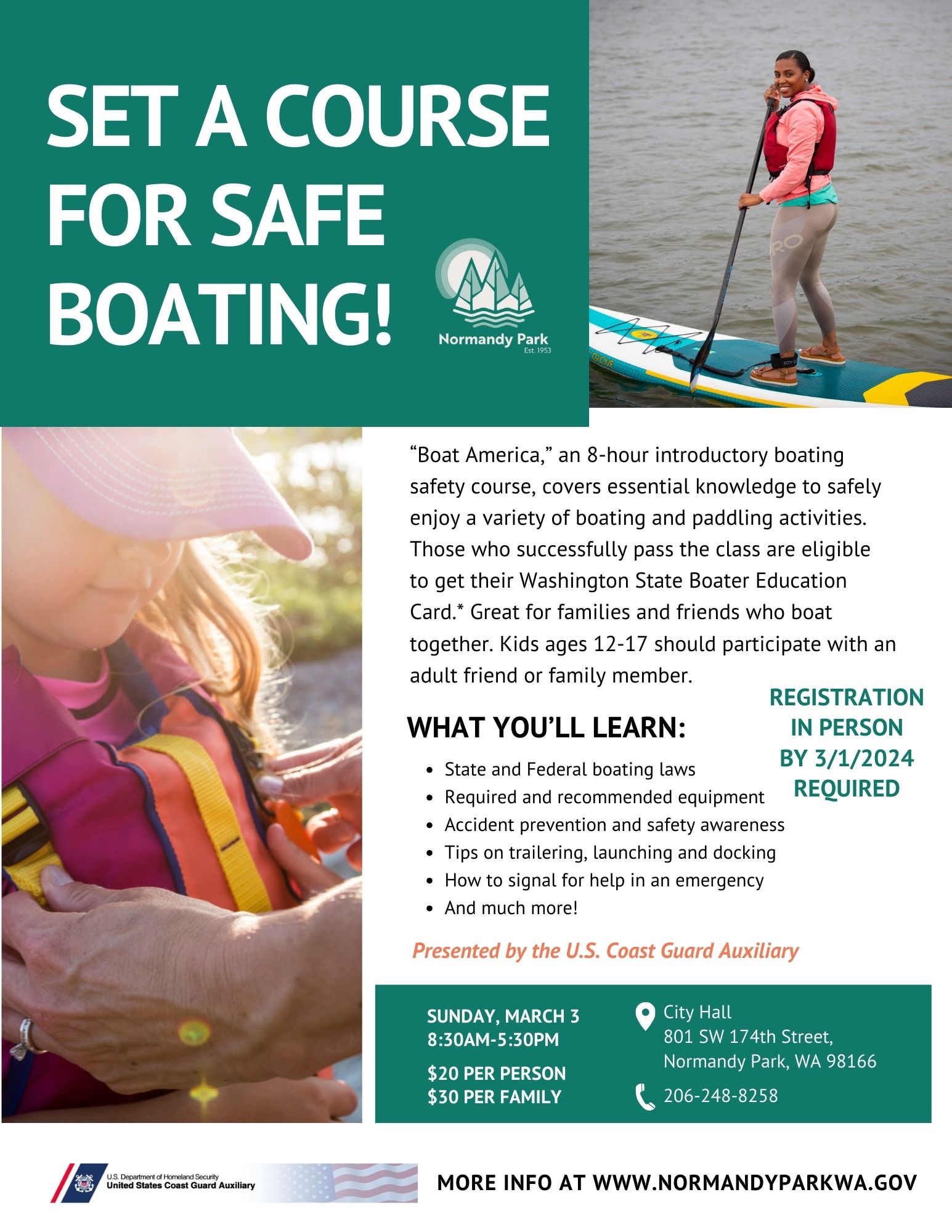 Boater Safety Class - City of Normandy Park